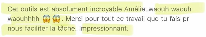 Message de Caroline sur Optimic
