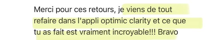 Message de Geoffrey sur Optimic