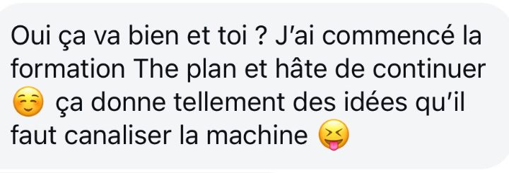 Message de Benoit sur Strategy Blueprint