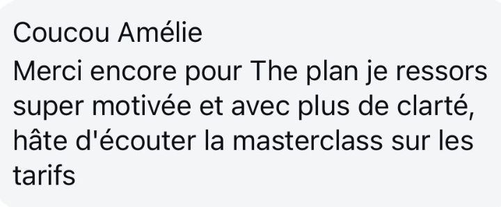 Message de Julie sur Strategy Blueprint