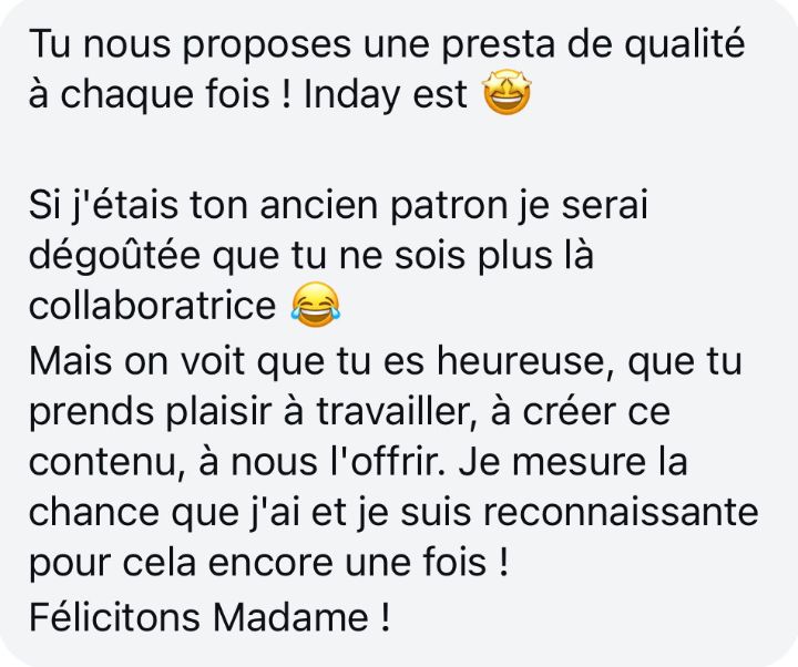 Message de Edith sur INDay