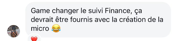 Message de Tomy sur Suivi Finances