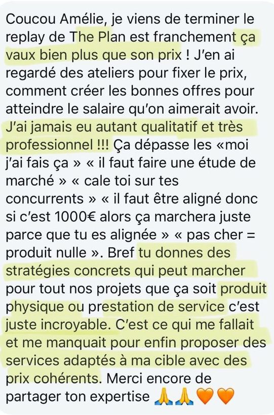 Message de Sonnya sur Strategy Blueprint