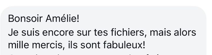 Message de Christelle sur Suivi Finances