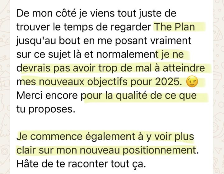 Message de Aurélie sur Strategy Blueprint
