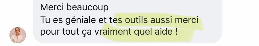 Message d'une membre d'Optimic