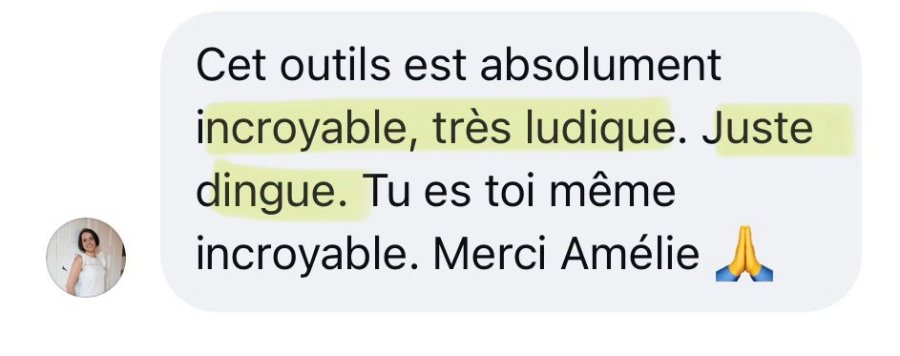 Message sur l'outil Optimic Clarity
